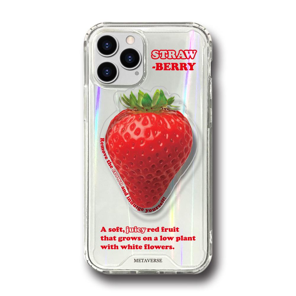 메타버스 범퍼클리어 케이스 아크릴톡 세트 - 쥬시 딸기(Juicy StrawBerry)