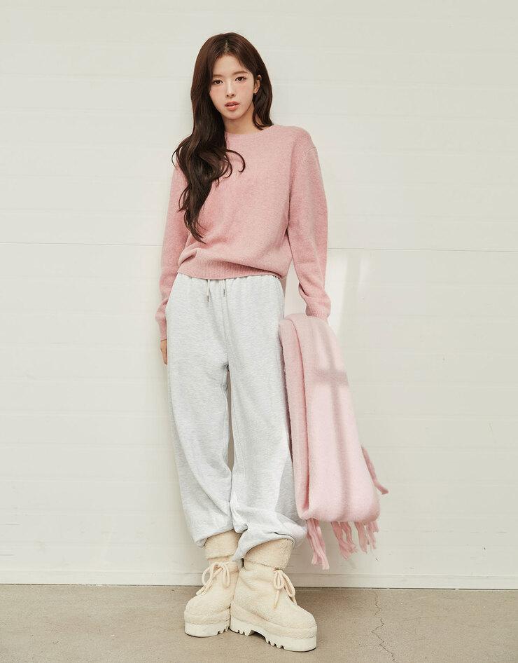 NEW [노정의] 여자 테리 기모 스트레이트 팬츠