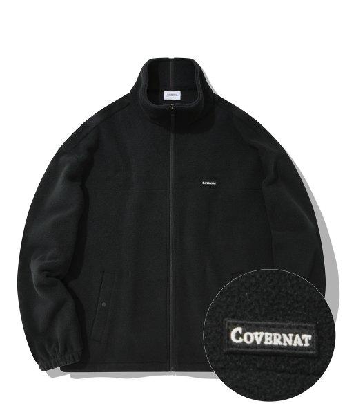 플리스 집업 자켓 블랙