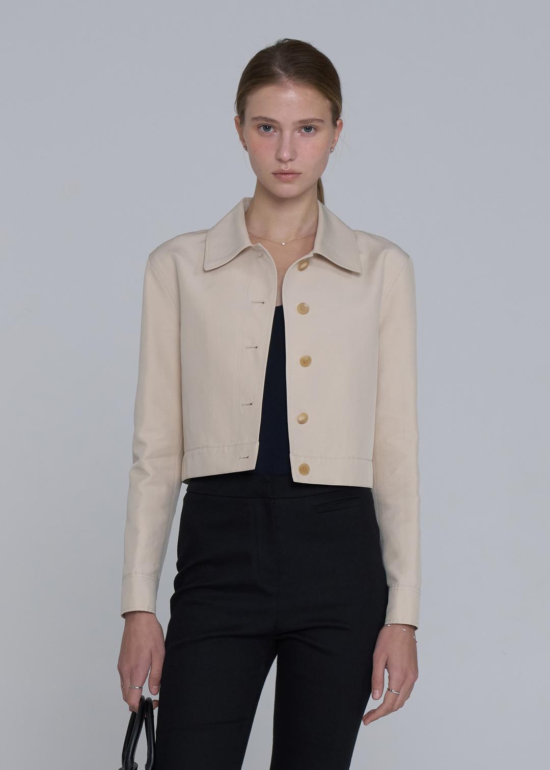 레너 스티치 코튼 재킷