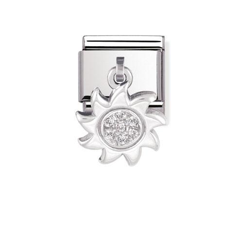 COMPOSABLE Classic CHARMS in stainless steel and sterling silver with cubic zirconia (Sun) 031710/25