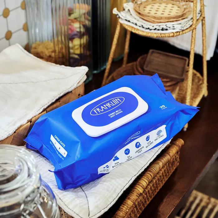 아기 물티슈 캡형 (70매 10팩 1박스)