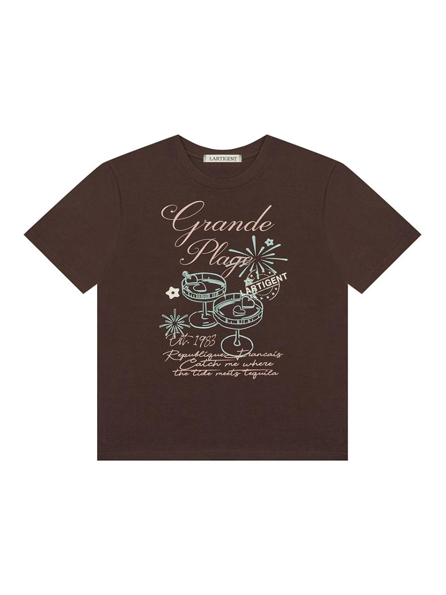 L18 BEACH T-SHIRT(BROWN)