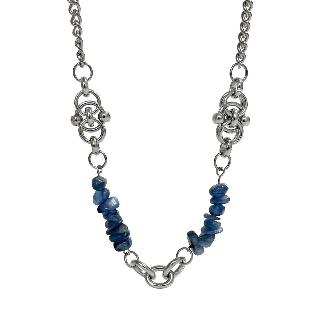 gemstone necklace(blue)