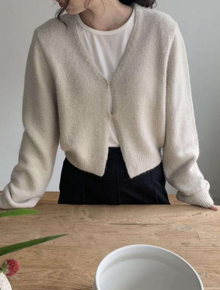 deondo 드온도 알파카 볼레로 가디건 - 4color