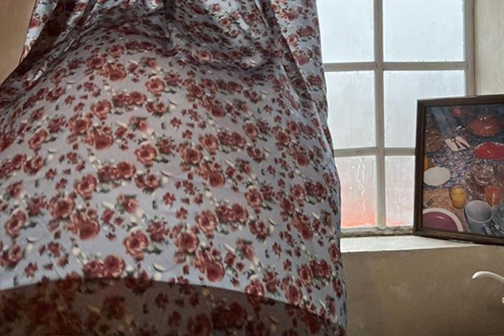 레일라 플라워 홍콩 겨울 빈티지 커튼 가리개천