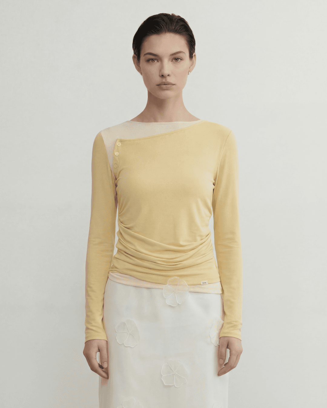 [노머] BUTTON UP T-SHIRTS BUTTER