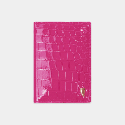 18K ROSE GOLD 크로커다일 악어 가죽 여권지갑 케이스(Grosoille Color)
