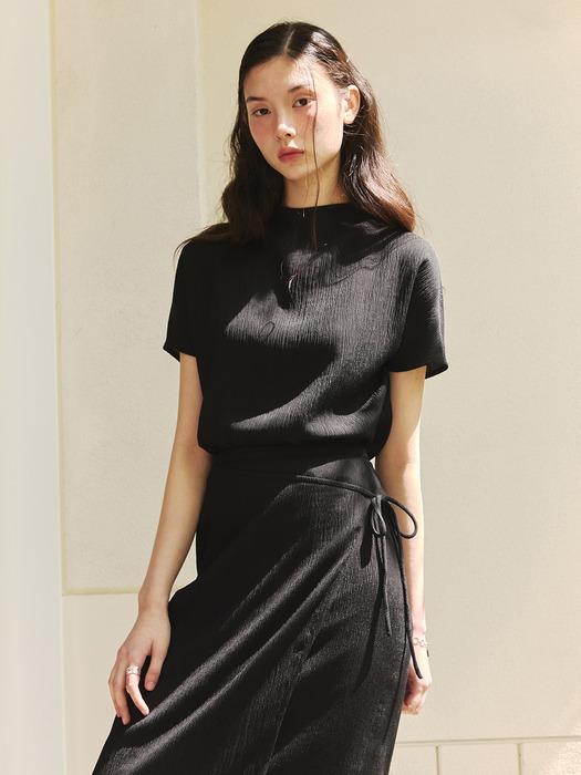 잇미샤 플리츠 모크넥 블라우스 ITQ4ZBL400