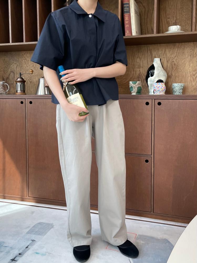 마이니찌 코튼 턱 팬츠 ( 3colors )