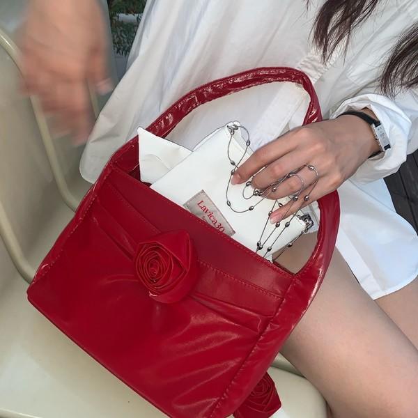 [LAVICA30] Rose hobo bag-Red