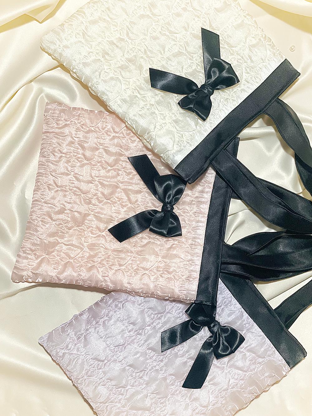 Glossy Organza Ribbon Mini Bag (3color)