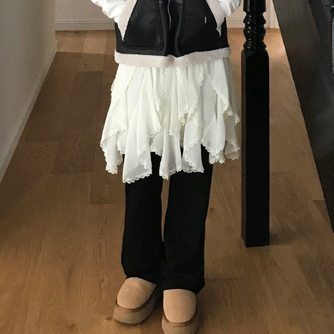 그레이레이즈 [여리여리🥨/안감o] 언발레이스레이어드스커트