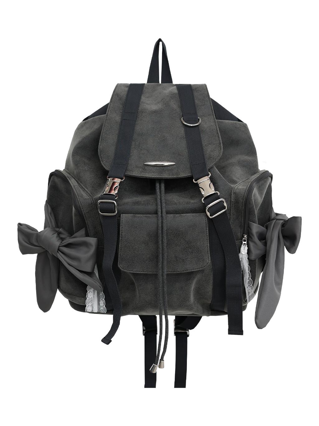 [6/7 예약발송] bow backpack (charcoal)