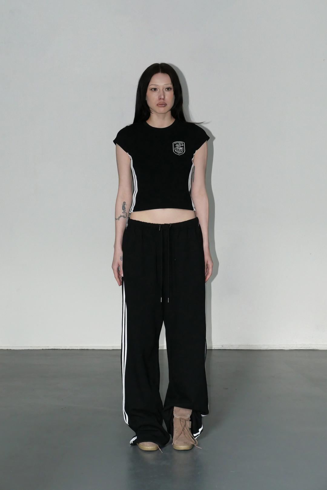 Shield Logo Short Sleeve Top - Black