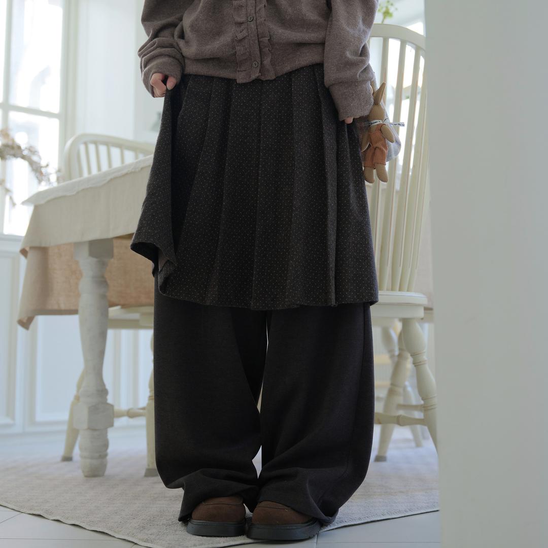 틸데서울 *추천* 메리노 도트 팬츠 스커트 2color