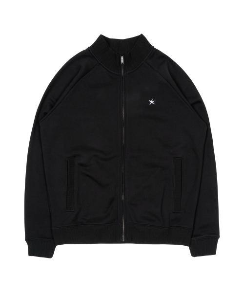 TCM mini logo jersey zip-up (black)