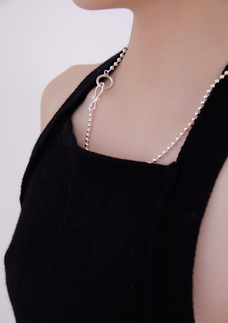 antique long ball chain necklace