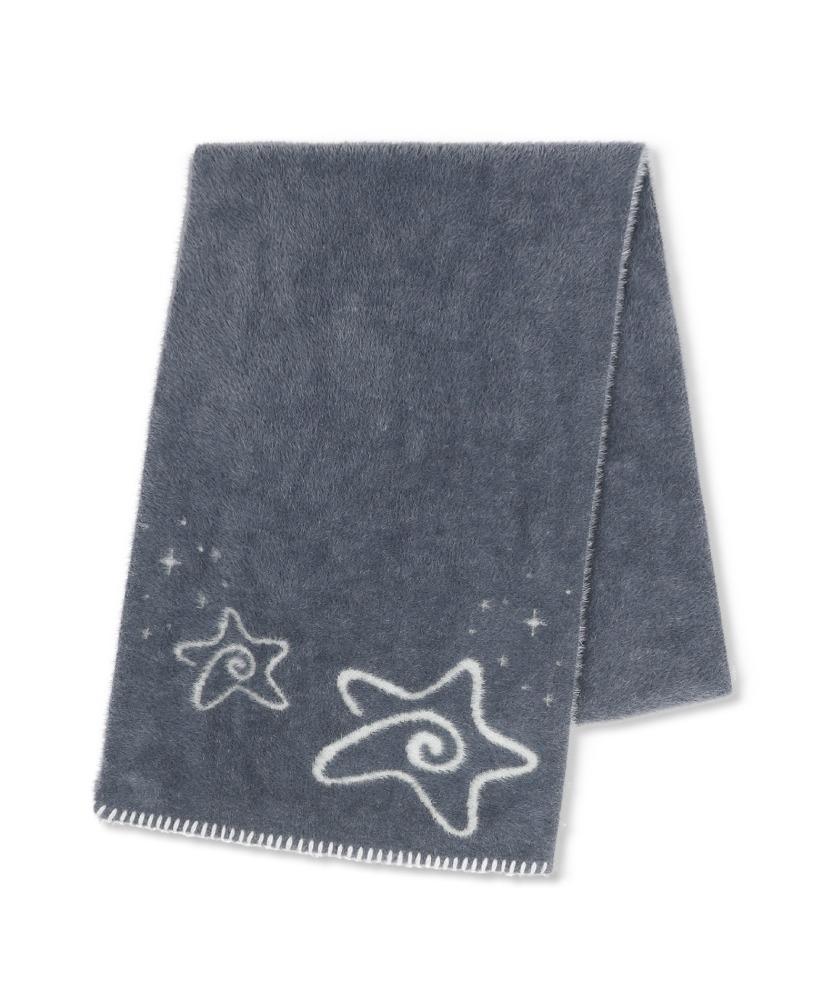 WXAC023 히라히라 유키모토 모헤어 목도리 (GRAY)