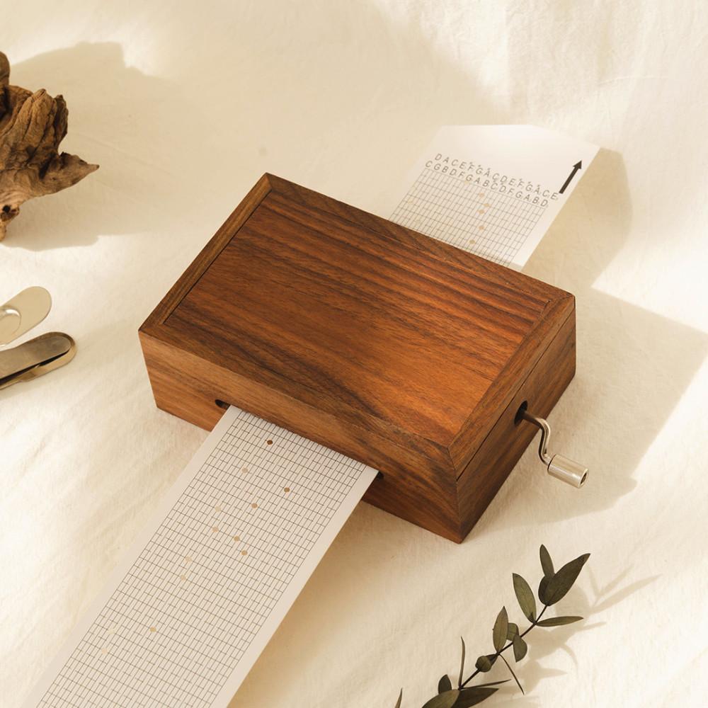 코린별 수동오르골 DIY 오르골 만들기 우드 종이악보 뮤직박스 (15노트, 30노트)