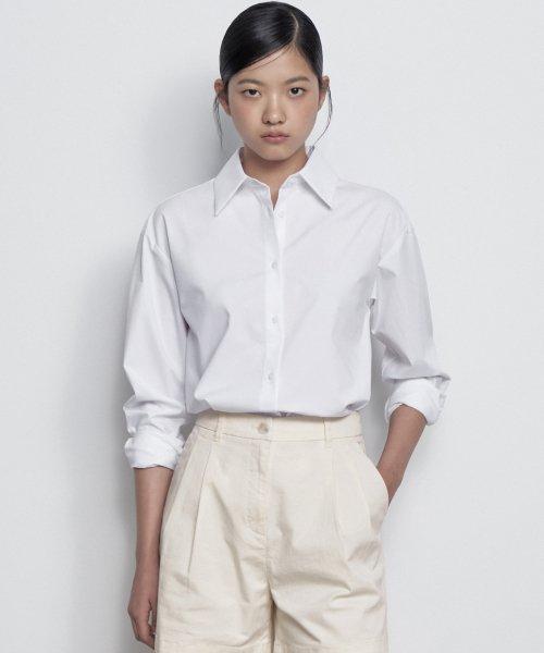 무신사 스탠다드 우먼(MUSINSA STANDARD WOMAN)  우먼즈 링클프리 셔츠 [화이트] - 사이즈 & 후기 | 무신사