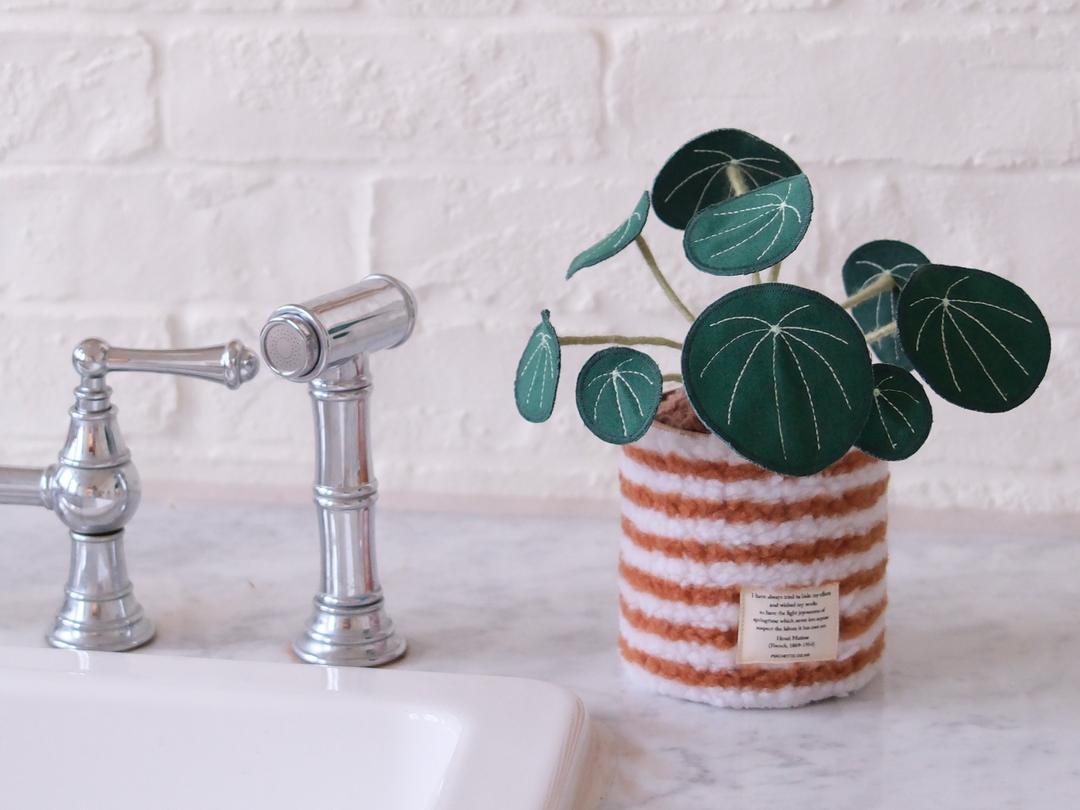 패브릭 탁상 식물 - 필레아페페