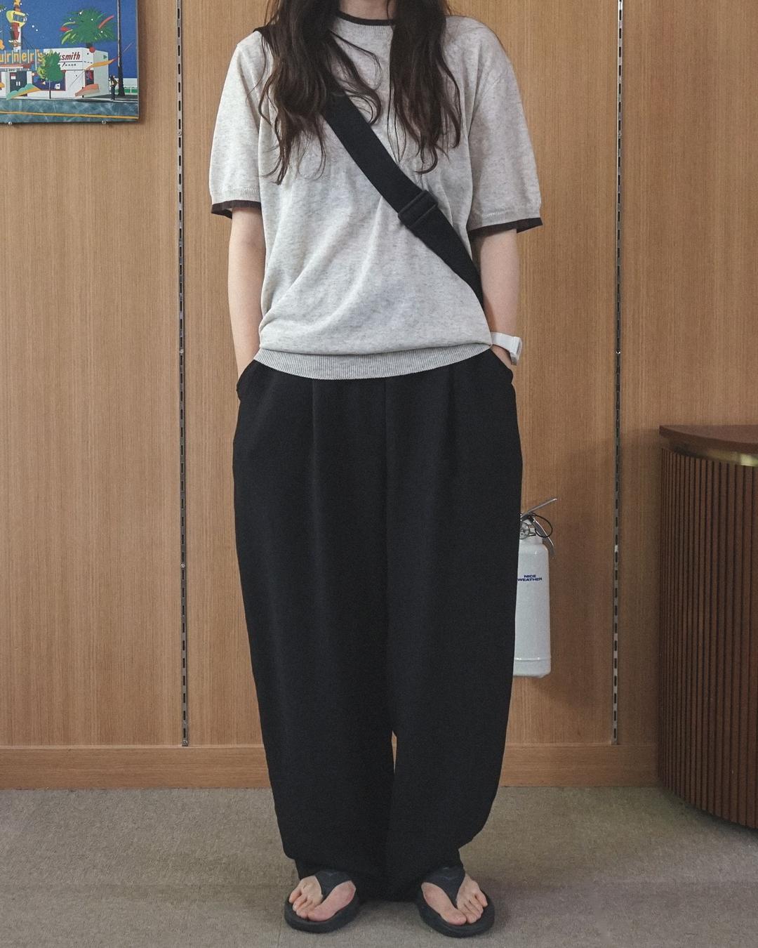 RIB COOL KNIT TEE