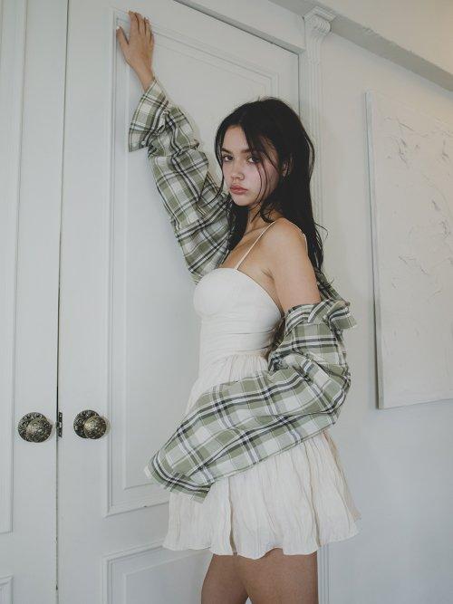 베이비 셔츠 볼레로 (체크)