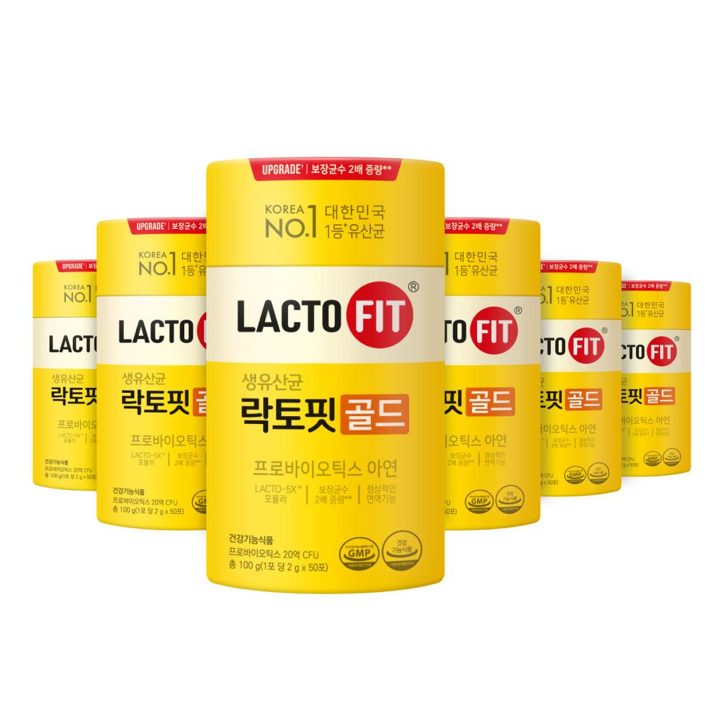 종근당건강 락토핏 골드 6통(10개월분) / 20억 보장 생유산균 [원산지:상세설명에 표시]