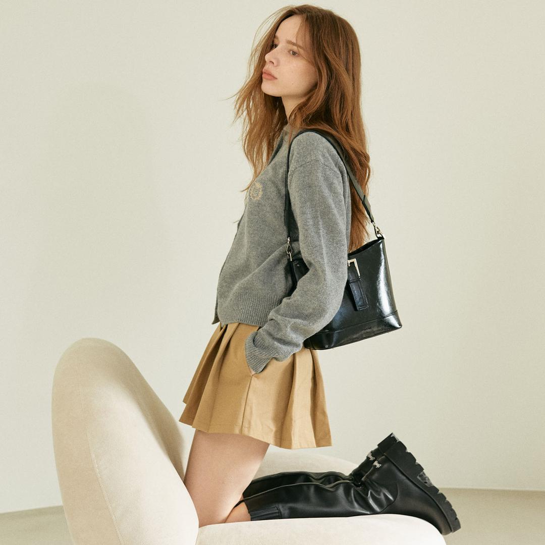 페넌 숄더앤 크로스백 블랙