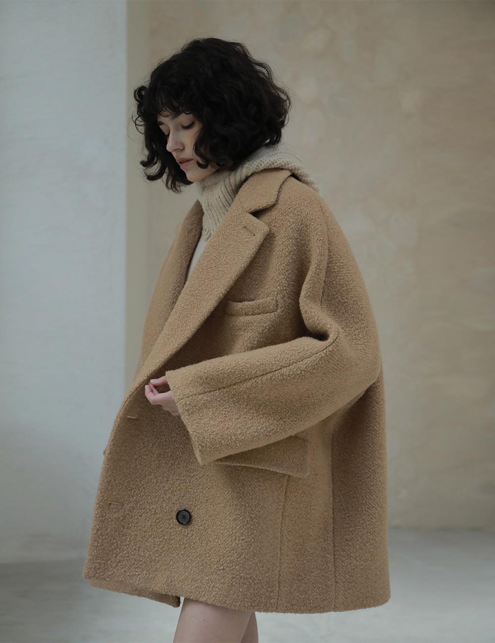 Noel Boucle Halfcoat (Warm Beige)