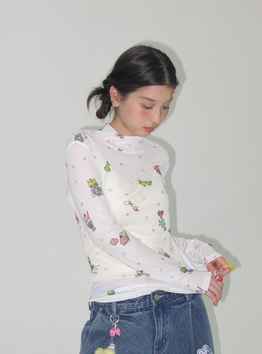 Sheer Layered Mesh Inner Top (2color)
