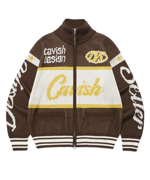 RACING TEAM KNIT ZIP UP BROWN(CV2EFUK682A)