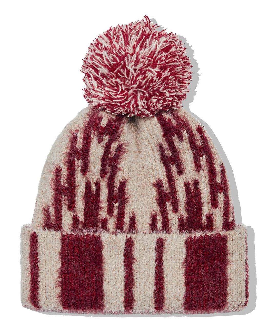 navajo pattern beanie red