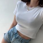 (후기인증)오리지널 크롭 반팔티(5color)_버튼나인