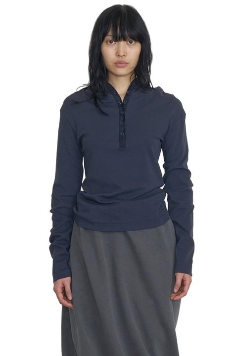 Hooded Henley Tee, Washed (4th Restock)