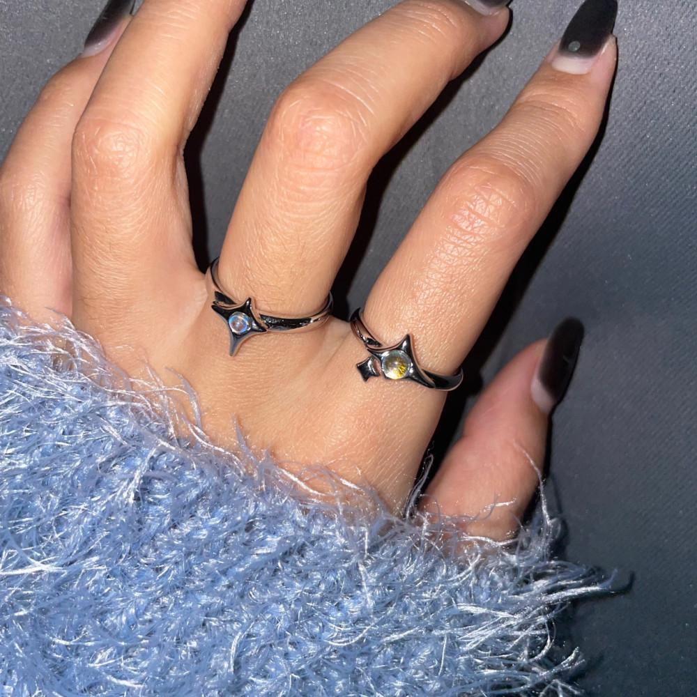 Hidden Star Pendant Ring (2type)