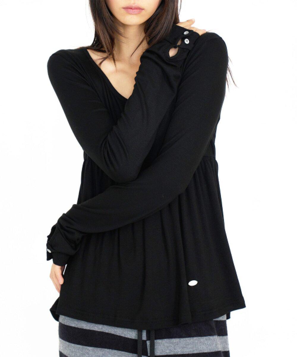 SILKY SCOOPNECK T (BLACK)