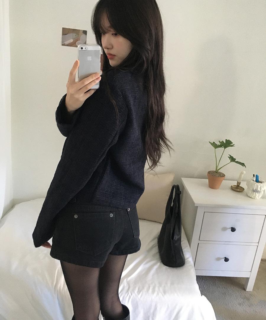 [주문폭주/고퀄] 포에 트위드 자켓 (navy)