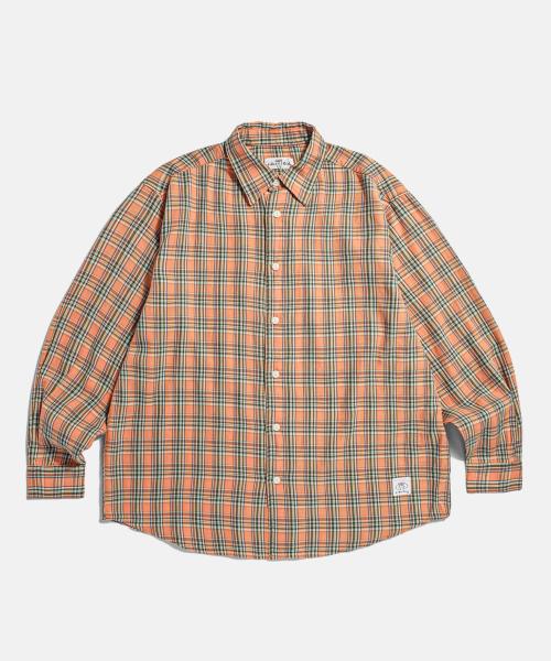 Plaid Check Shirt Orange