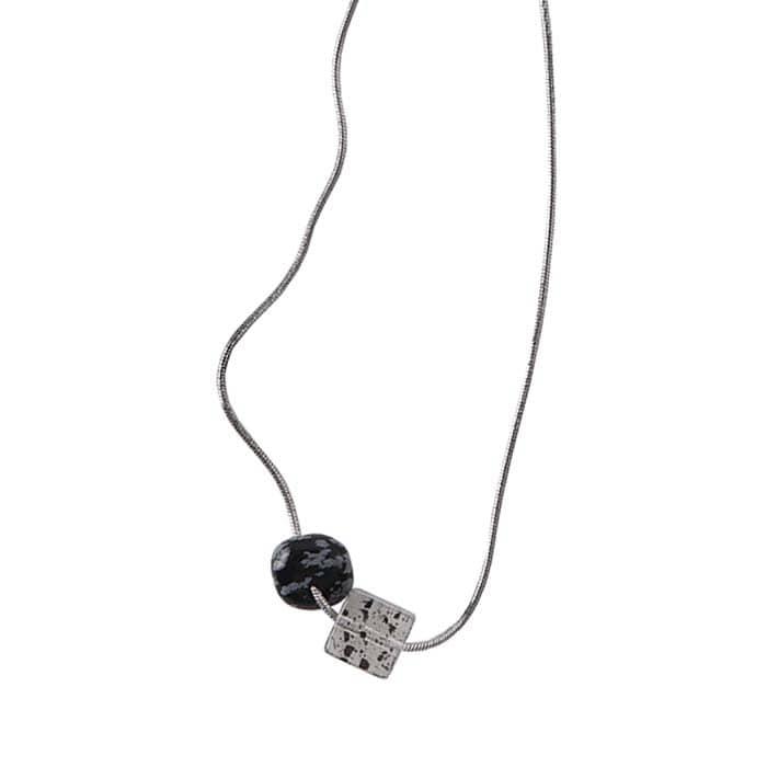 spotted stone necklace