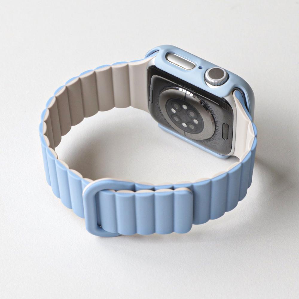 애플워치 스트랩 9 8 7 6 SE 2 실리콘 마그네틱 밴드 호환 줄질