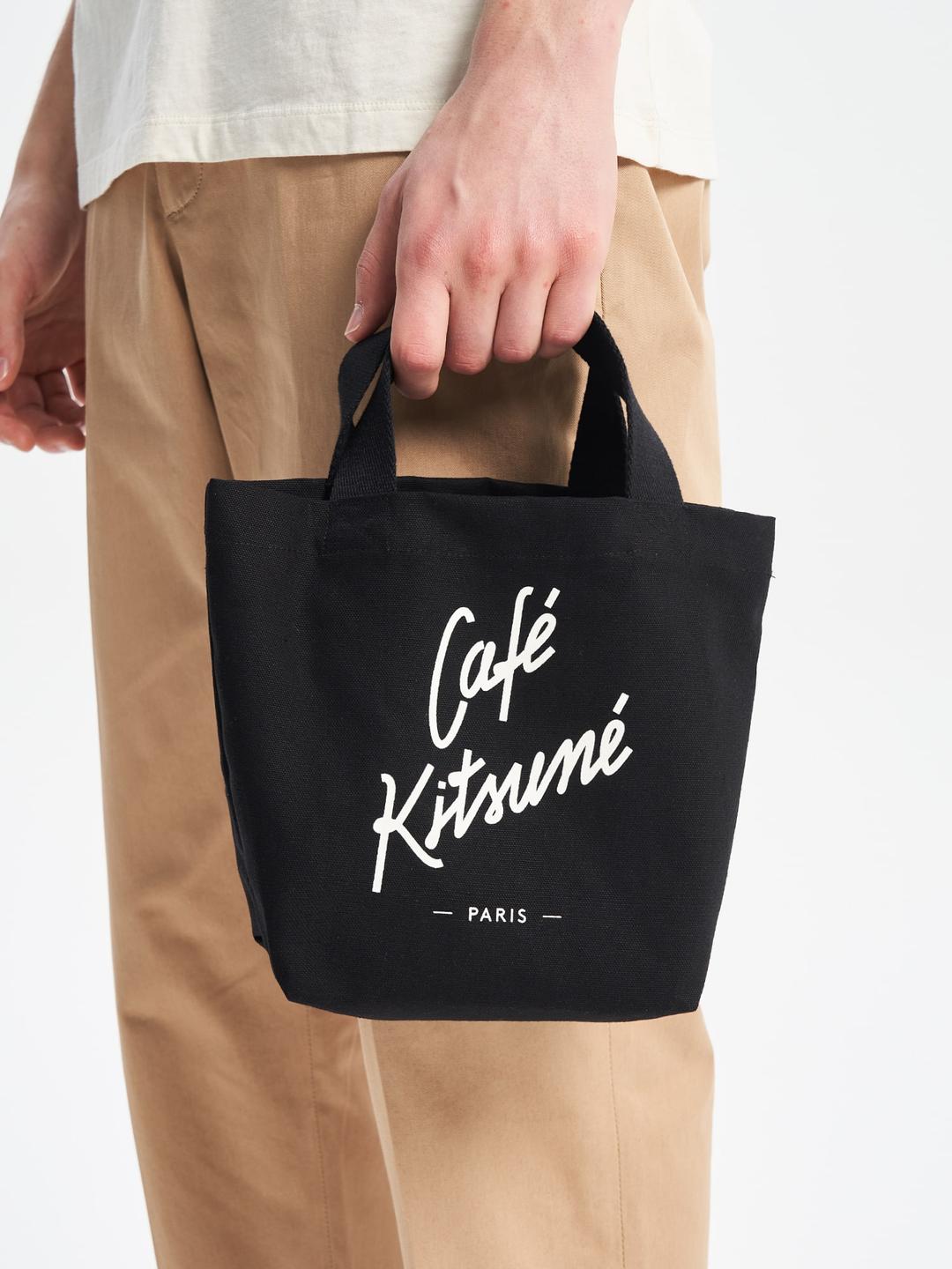Unisex Mini Tote Cafe Kitsune Bk - Black