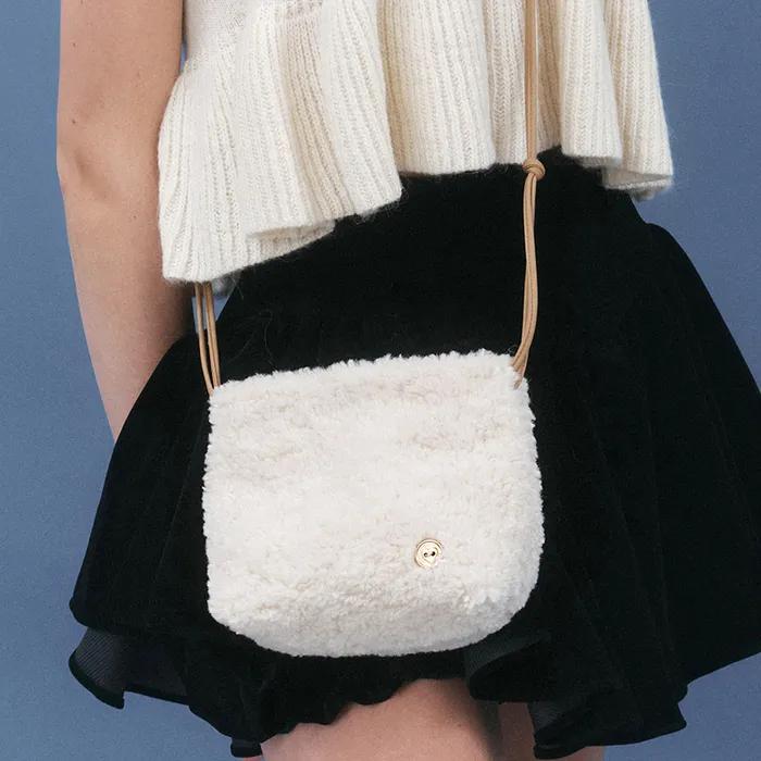 snuggle fur button cross bag_3 colors
