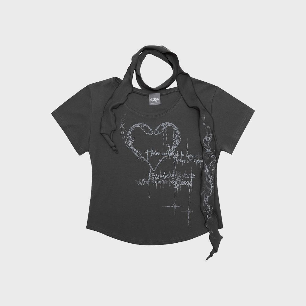 Heart ornament scarf top (3 Colors)