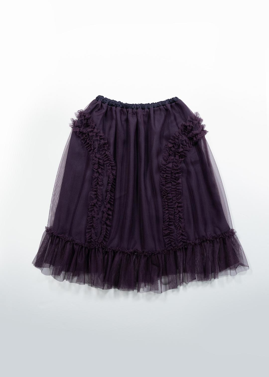 BANDING RUFFLE SHA SKIRT - DARK PURPLE