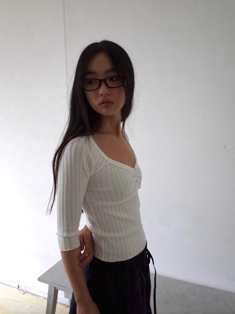 디에이디 shirring t-shirt