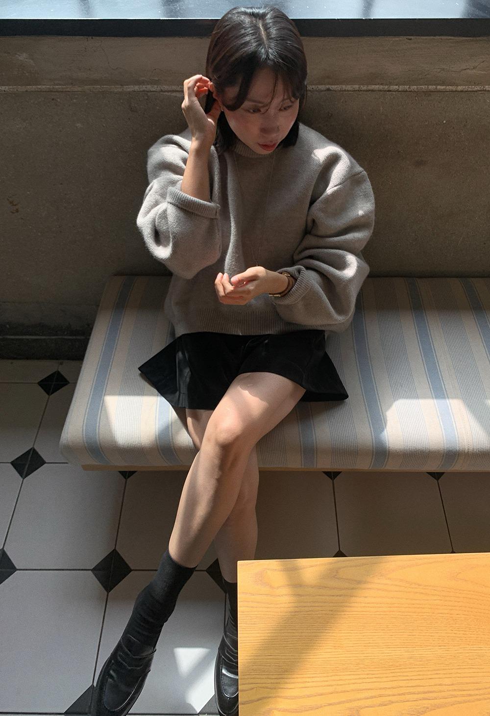 유어메모 마로네 니트 - 그레이