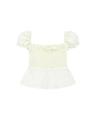 Smocking Ruffle Blouse [IVORY]