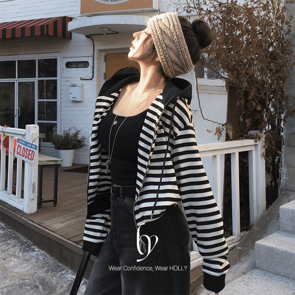 봄신상🌱[부함없는와플지] made 젤리 와플 단가라 투웨이 후드집업 - 3color